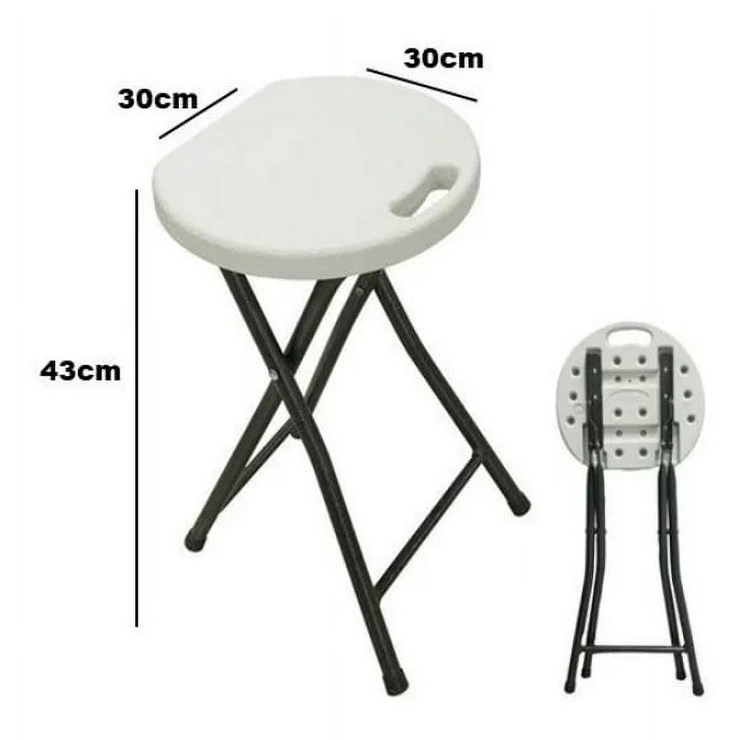 Pack x10 Piso Banquito Silla Taburete 46cm Plegable Plástico 5