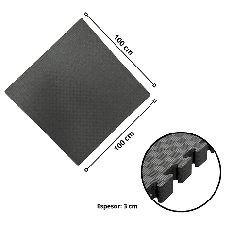 Pack x 4 Piso Tatami Goma Eva Premium 1mt X 1mt X 3 Cm Espesor