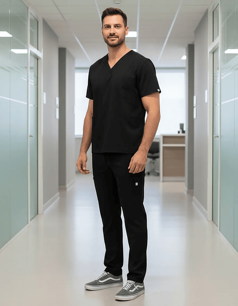 Conjunto Clinico Uniforme Completo Médico Hombre