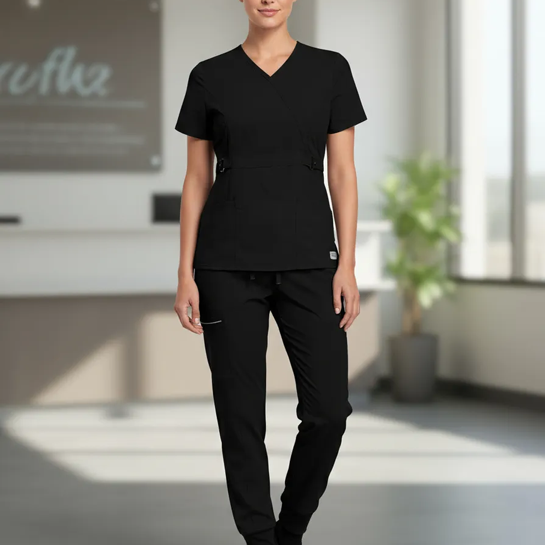 Conjunto Polera Y Pantalón Clinico Jogger Negro 1
