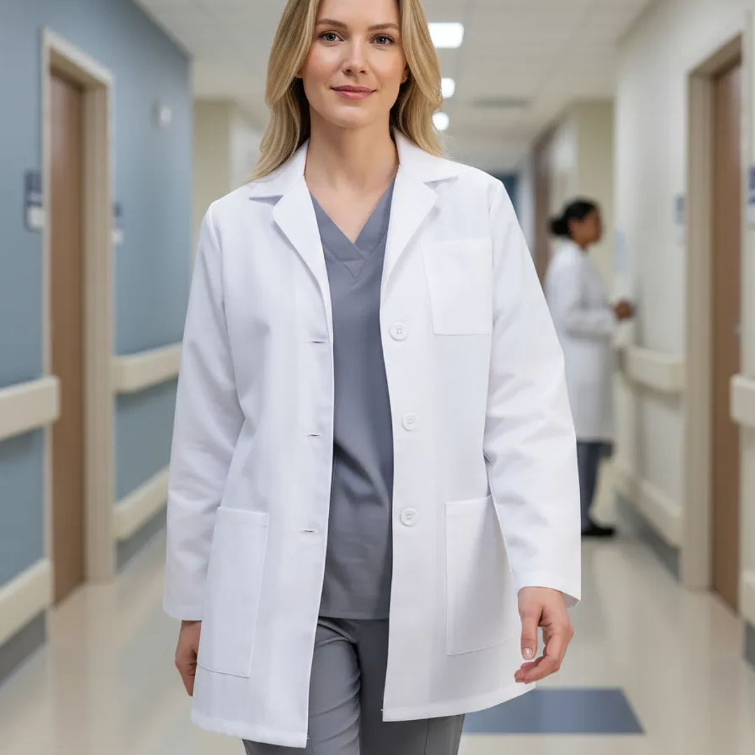 Delantal Clínico O Médico Corto Mujer 2