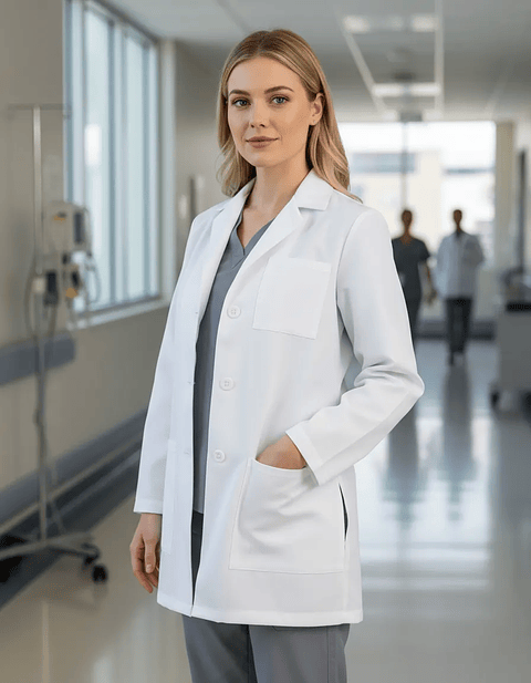 Delantal Clínico O Médico Corto Mujer