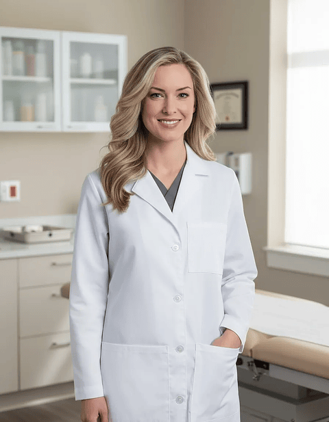 Delantal Clínico O Médico Largo Mujer