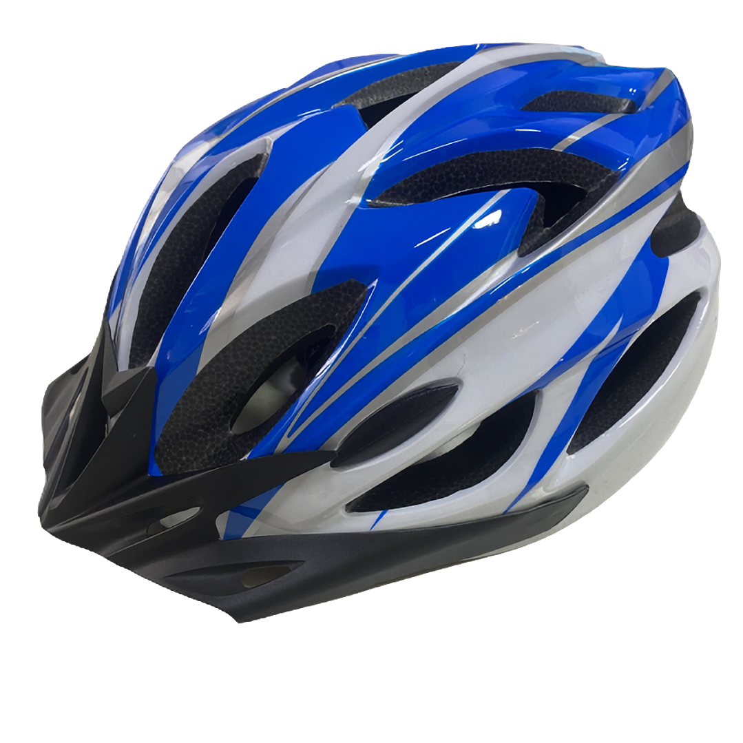 Casco Bicicleta MTB Liviano Azul + Lentes 2