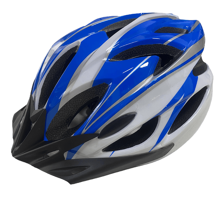 Casco Bicicleta MTB Liviano Azul + Lentes 2