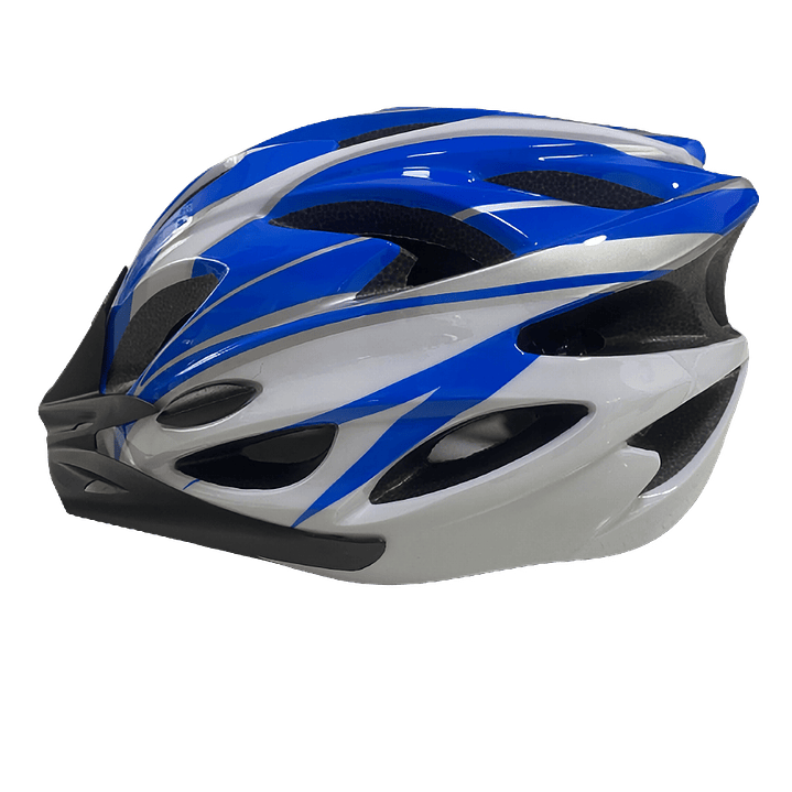 Casco Bicicleta MTB Liviano Azul + Lentes 4