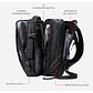 Mochila Maleta Carry On Impermeable Expansible 38l Usb - Miniatura 6