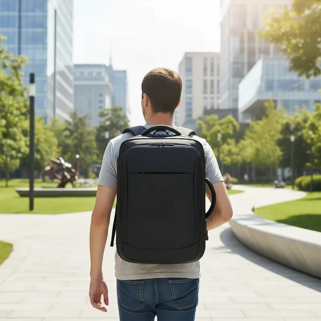 Mochila Maleta Antirrobo Impermeable Expansible 38l Usb 3