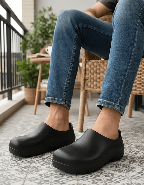 Zapato Zueco Antideslizante Cocina de Seguridad Punta Acero