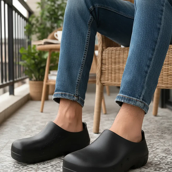 Zapato Zueco Antideslizante Cocina de Seguridad Punta Acero 1