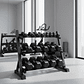 Rack Mancuernas Hexagonales 3 Niveles Fierro Soporte Negro - Miniatura 3