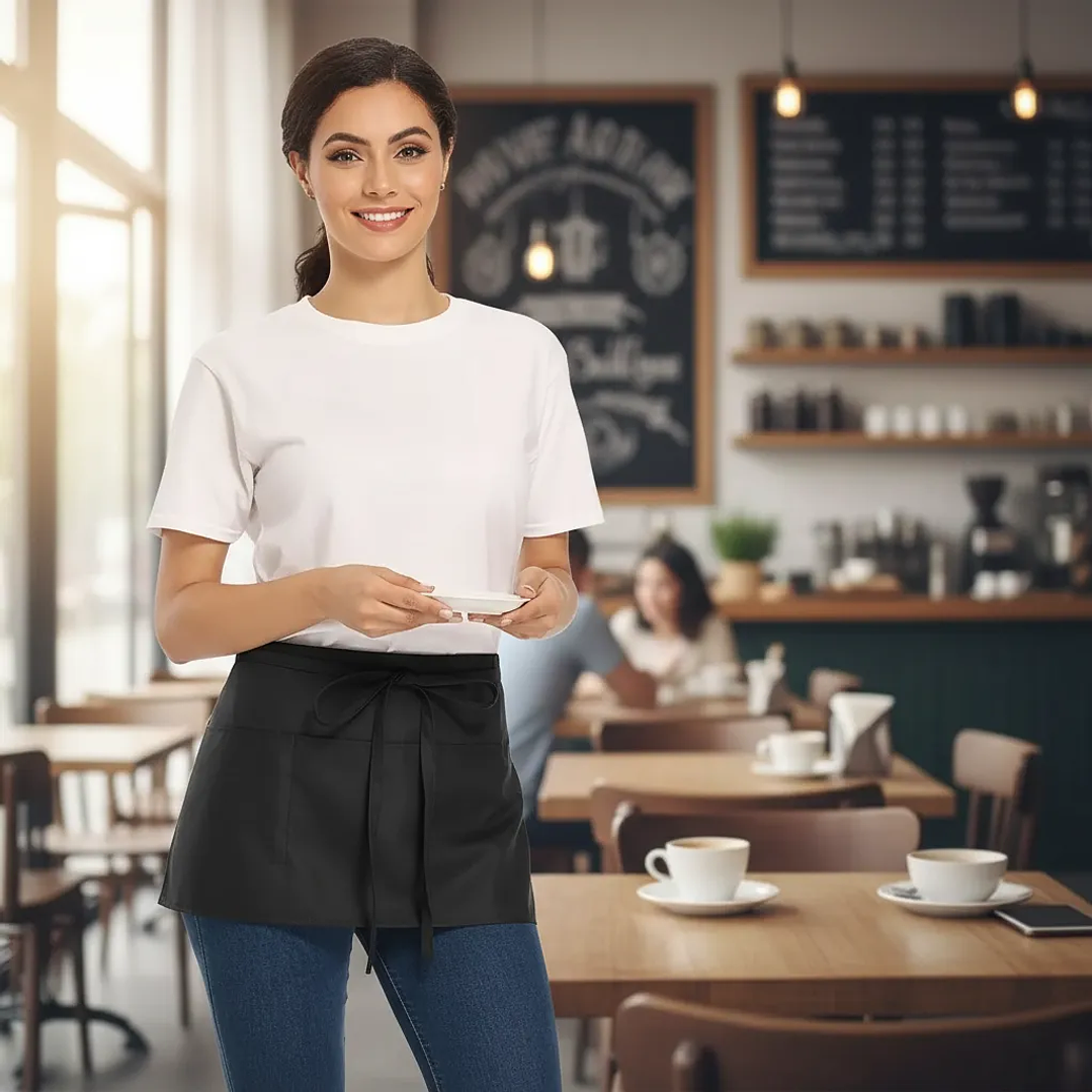 Mandil O Delantal Corto Tela Alto Tráfico Salon Garzon 1