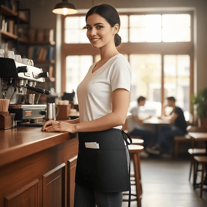 Mandil O Delantal Corto Tela Alto Tráfico Salon Garzon 2