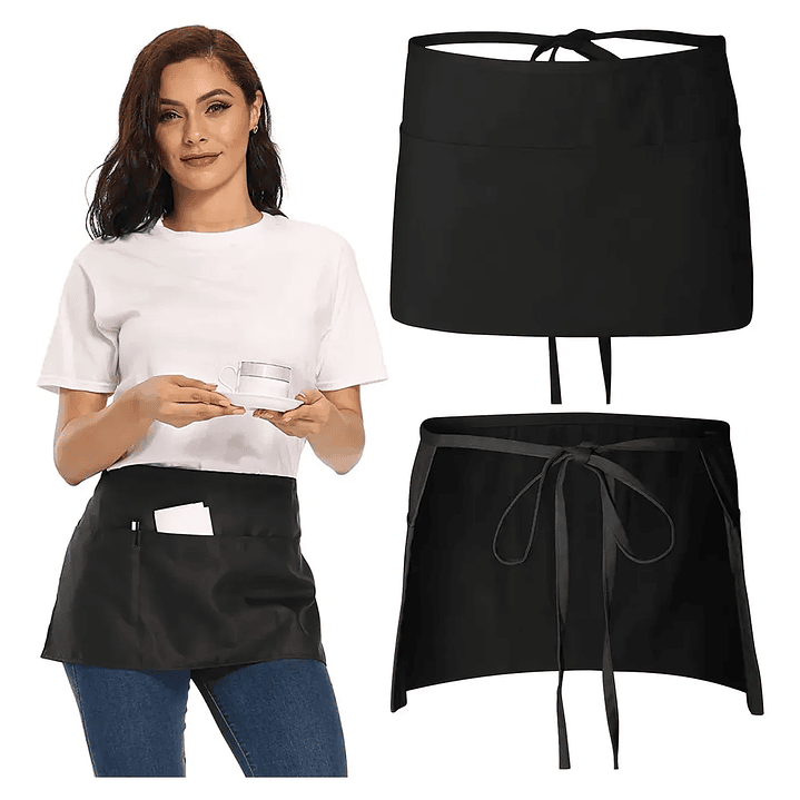 Mandil O Delantal Corto Tela Alto Tráfico Salon Garzon 3