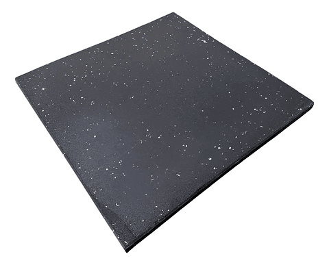 Piso Caucho Gimnasio Alto Trafico 100x100cmx15mm - Blanco