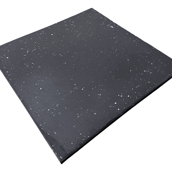 Piso Caucho Gimnasio Alto Trafico 100x100cmx15mm - Blanco 2