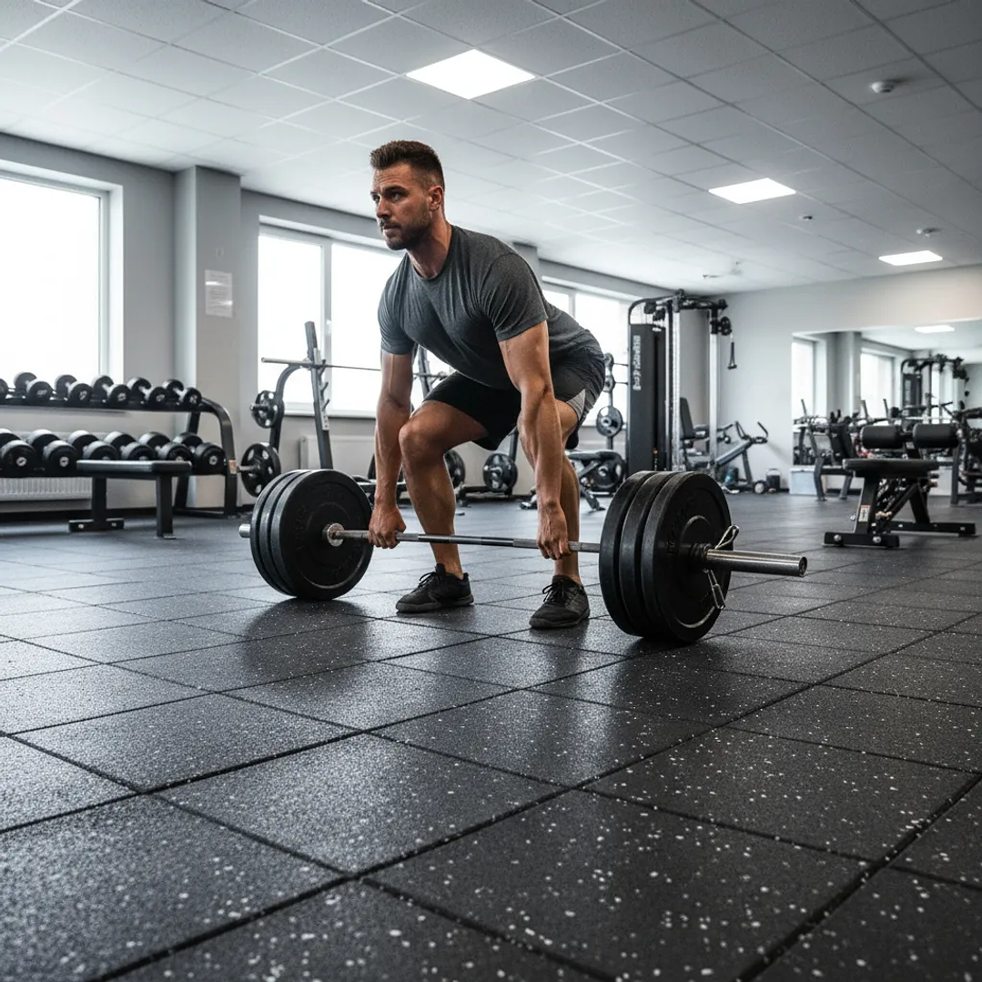 Piso Caucho Gimnasio 50x50cm X Grosor 2cm 1