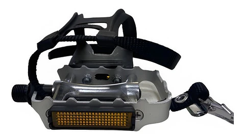 Pedales Bicicleta Mtb Ruta Aluminio Con Puntillas Y Correa