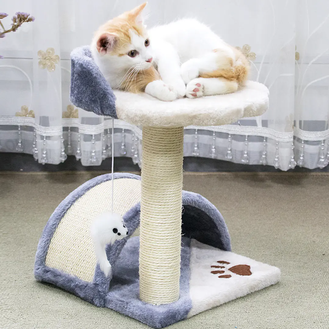 Torre Rascador Gatos con Juguetes y Plataformas 3