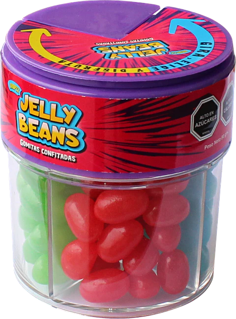Display 6 Frascos Gomitas Confitadas Surtidas Jelly Beans