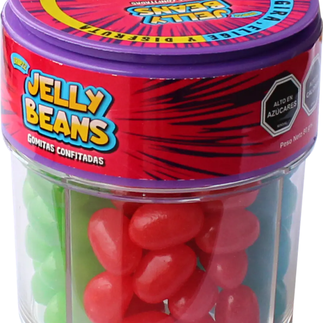 Display 6 Frascos Gomitas Confitadas Surtidas Jelly Beans 2