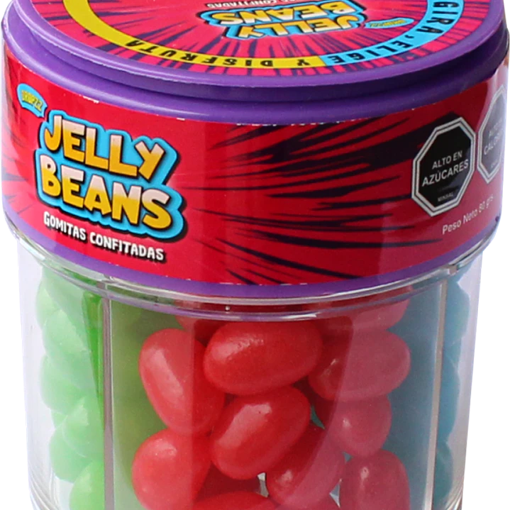 Display 6 Frascos Gomitas Confitadas Surtidas Jelly Beans 2