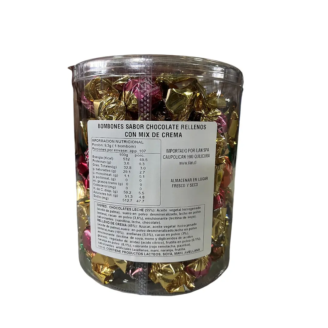 Pote De Bombones Avellana Lexus Surtidos 1kg 2