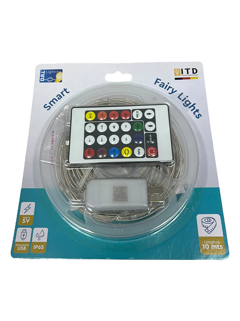 Tira Cinta Luces Led RGBIC Bluetooth 10 Mt Total + Control