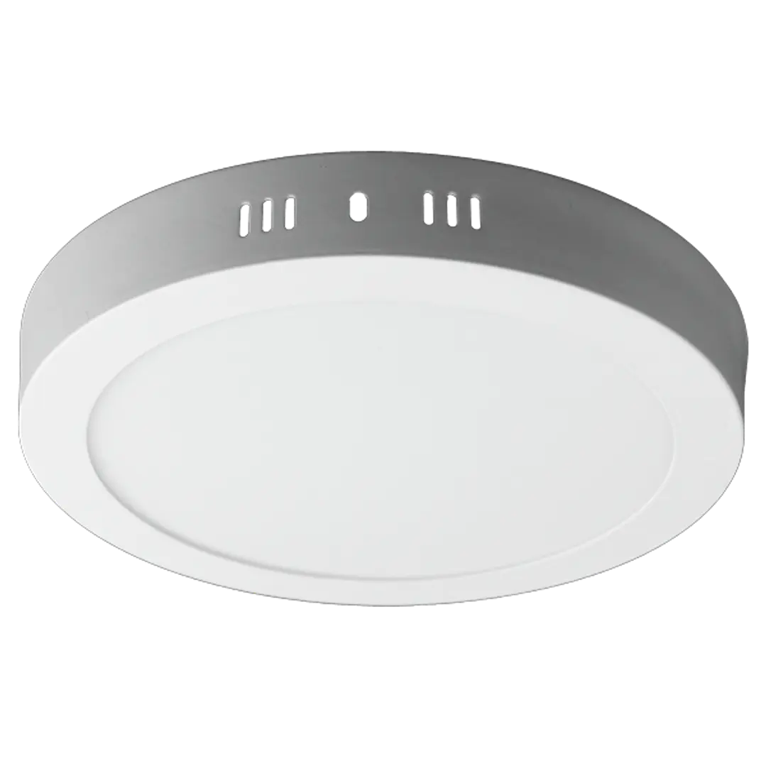 Panel LED redondo sobrepuesto de 18W, luz día 6500K 1