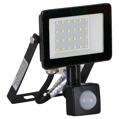 Proyector de área LED ultra plano con sensor de movimiento de 10W, luz día