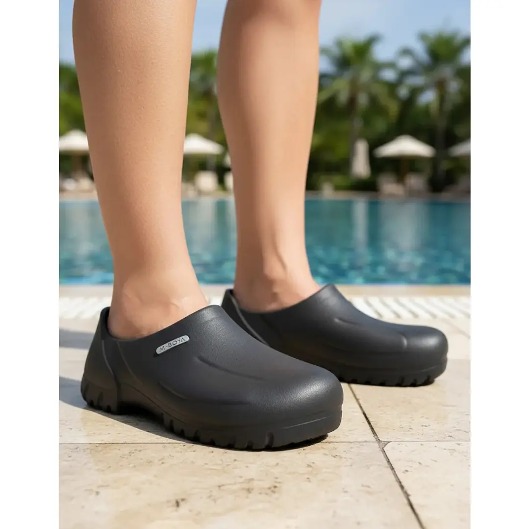 Zapato Zueco Antideslizante Cocina De Seguridad Punta Acero 9