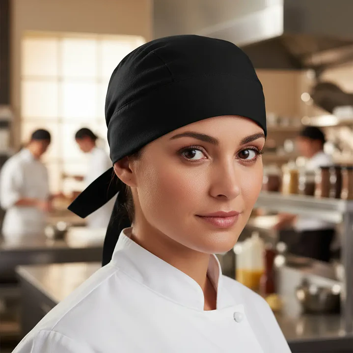 Gorro O Bandana De Cocina Chef Con Lazo Amarrable 16