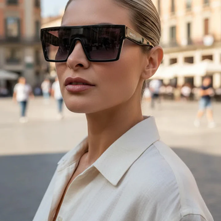 Lentes Anteojos De Sol Ondeck Milan By Sabrina Sosa Milán Negro 1