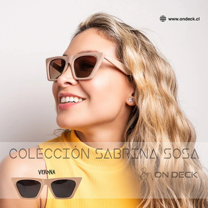 Lentes Anteojos De Sol Ondeck Verona By Sabrina Sosa Verona Caqui Negro 4