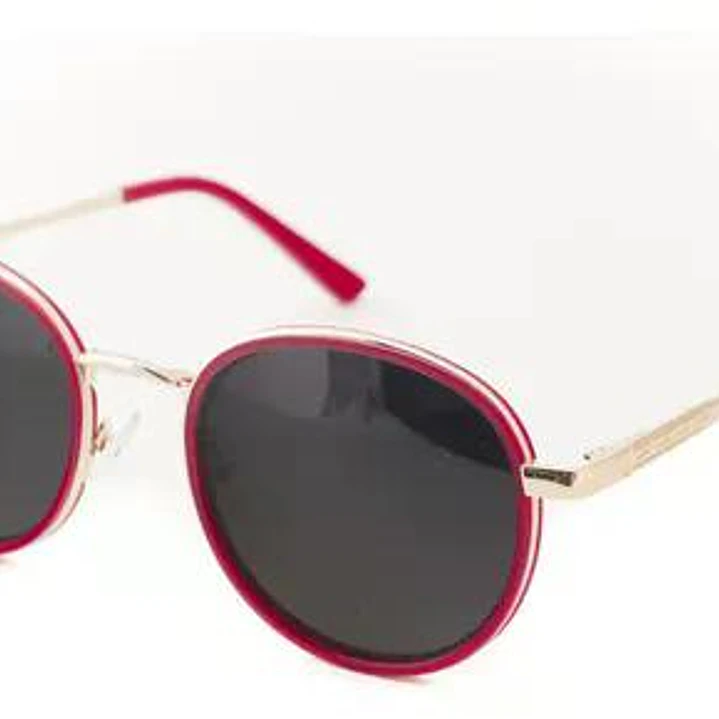 Lentes Anteojos De Sol Ondeck Napoles By Sabrina Sosa Napoles Rojo Negro Dorado 1