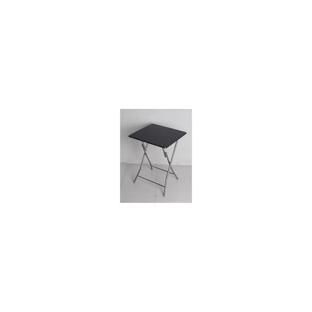 Mesa Plegable Portátil Cuadrada 60x60 Multiuso Negra 1