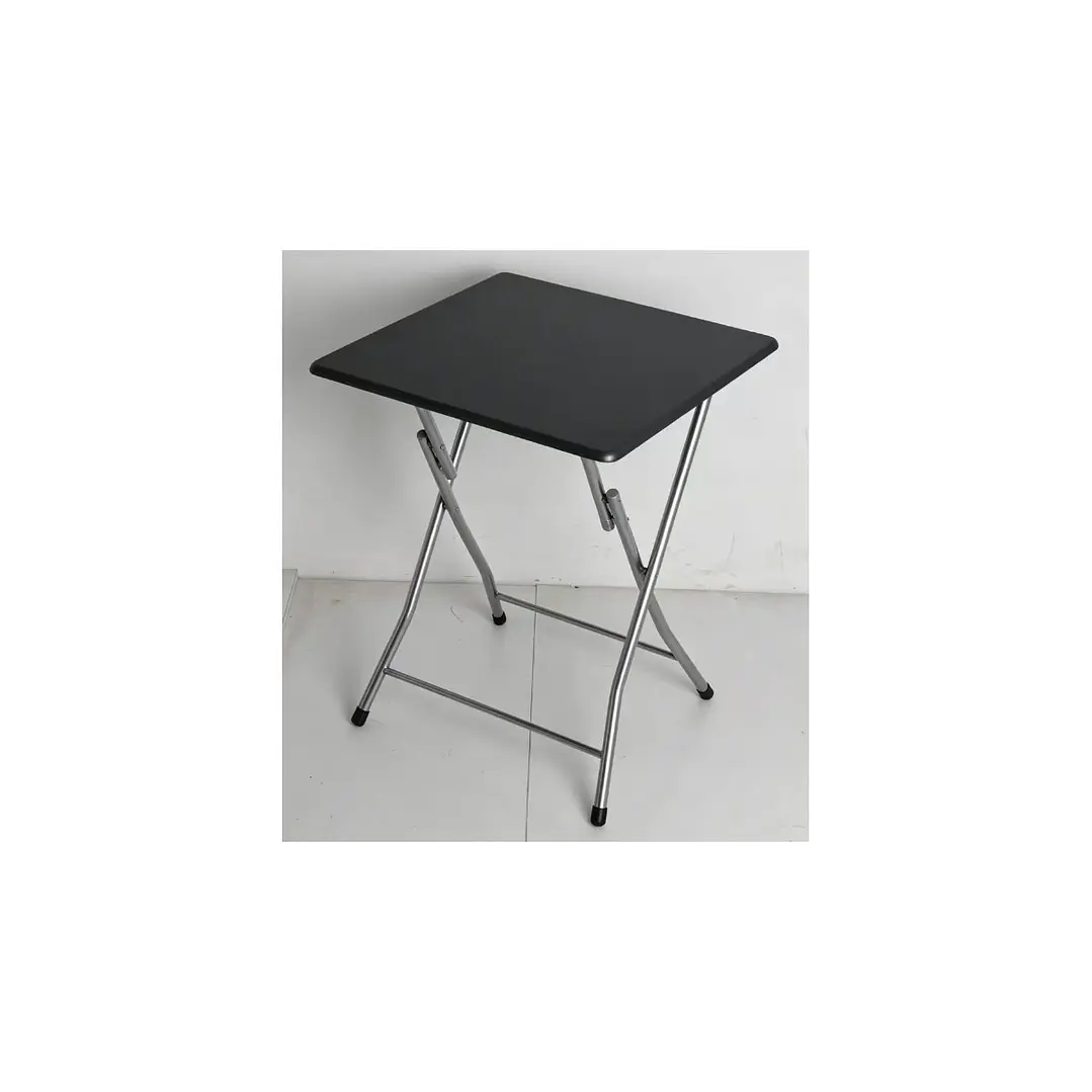Mesa Plegable Portátil Cuadrada 60x60 Multiuso Negra 2