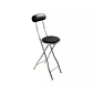 Silla Plegable Portátil Con Respaldo Acolchada Metal Negro Gris - Miniatura 3