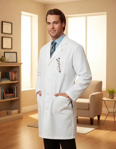 Delantal Clínico O Médico Largo Hombre