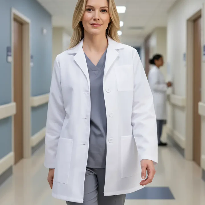 Delantal Clínico O Médico Corto Mujer 1