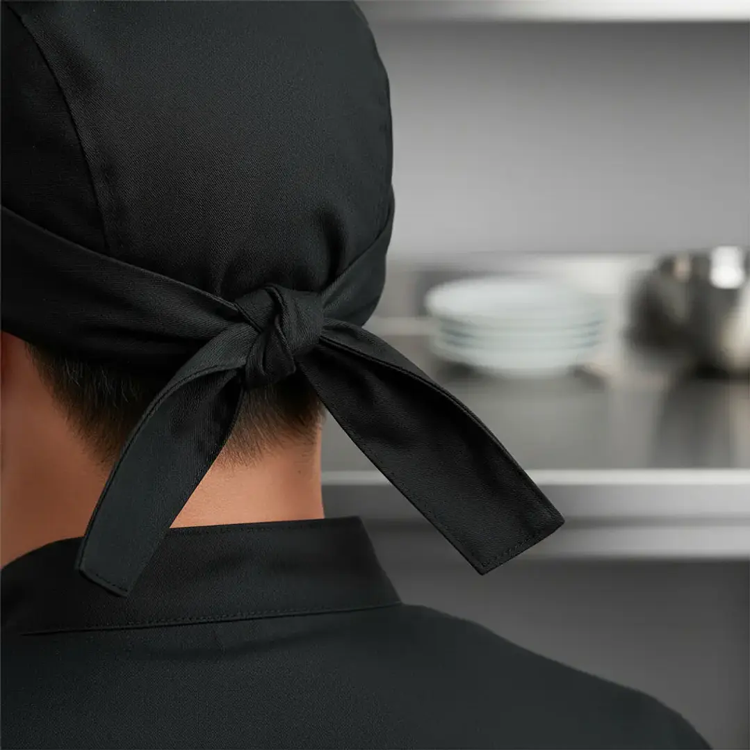 Pack X 4 Gorro O Bandana De Cocina Negro Chef 4