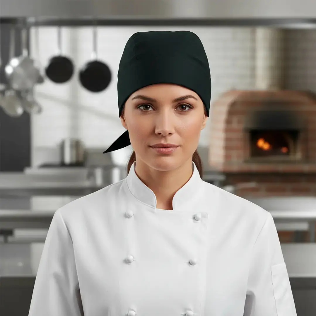 Pack X 4 Gorro O Bandana De Cocina Negro Chef 6