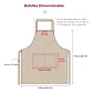 Pack 2 Pecheras Listadas | Delantales Chef Barberia Restaurante - Miniatura 6