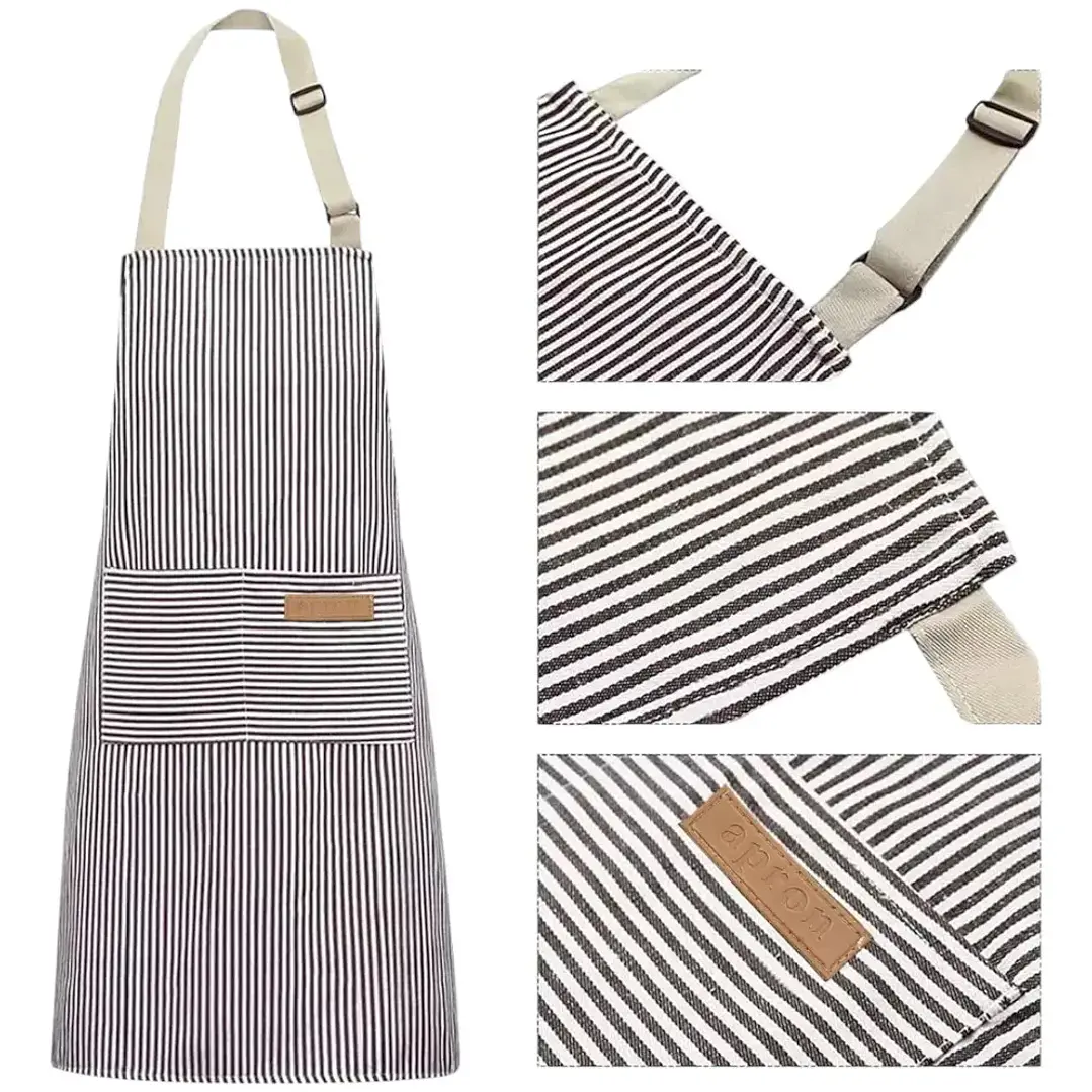 Pack 2 Pecheras Listadas | Delantales Chef Barberia Restaurante 8