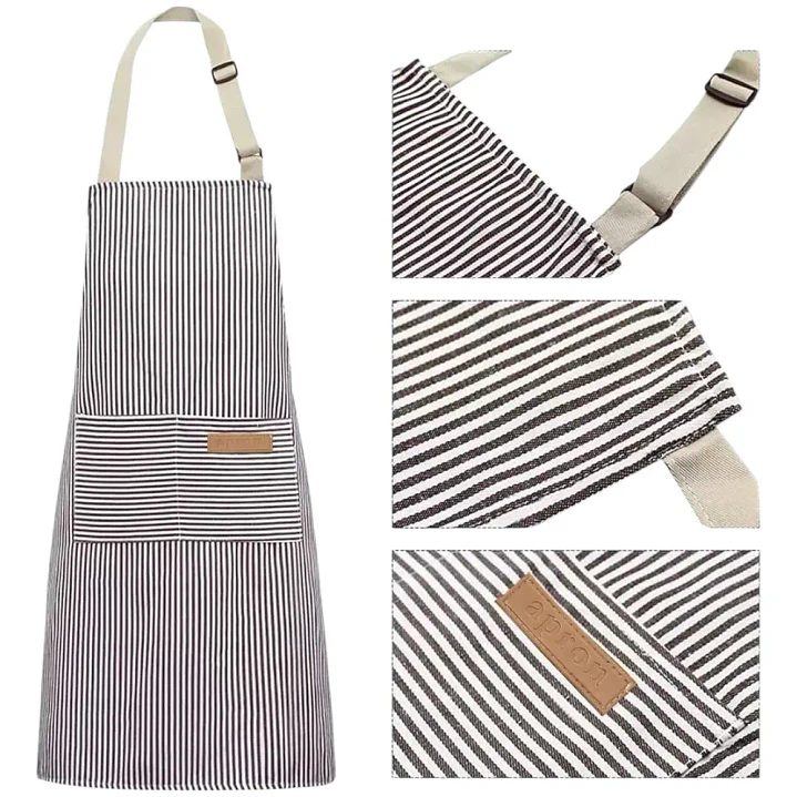 Pack 2 Pecheras Listadas | Delantales Chef Barberia Restaurante 8