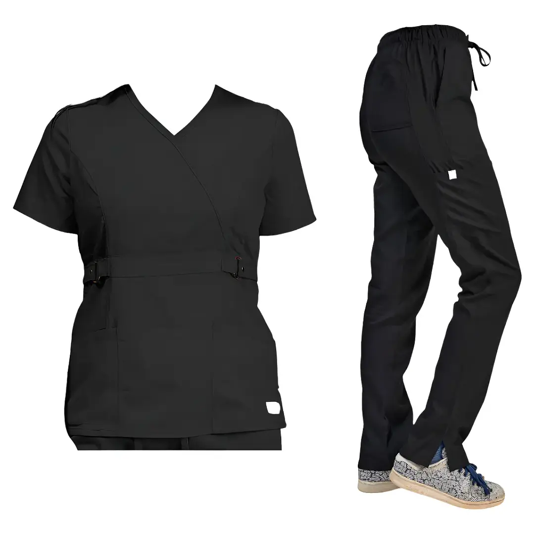 Conjunto Polera Y Pantalón Clinico Negro 5