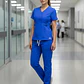 Conjunto Polera Y Pantalón Clinico Azul Real | Royal Blue - Miniatura 1