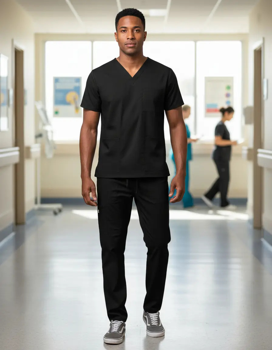 Conjunto Clinico Uniforme Completo Médico Hombre