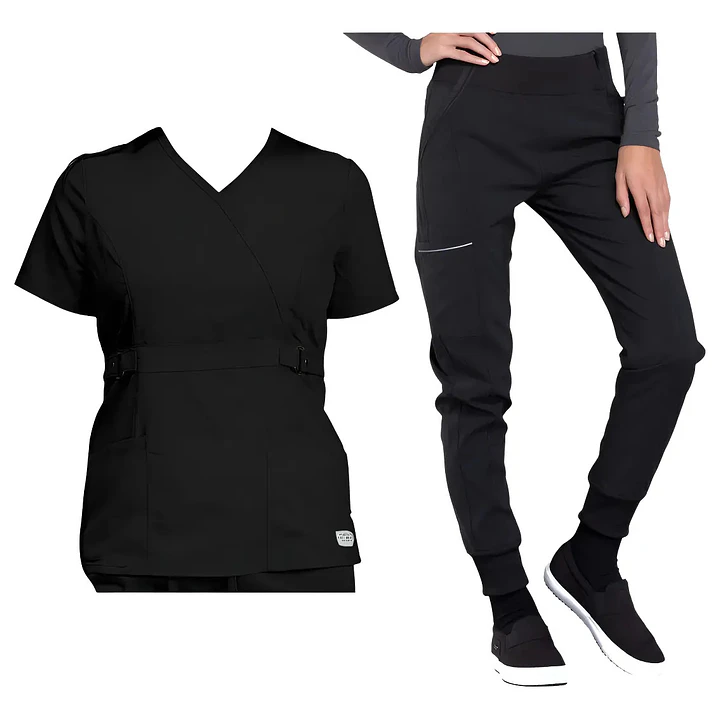 Conjunto Polera Y Pantalón Clinico Jogger Negro 2