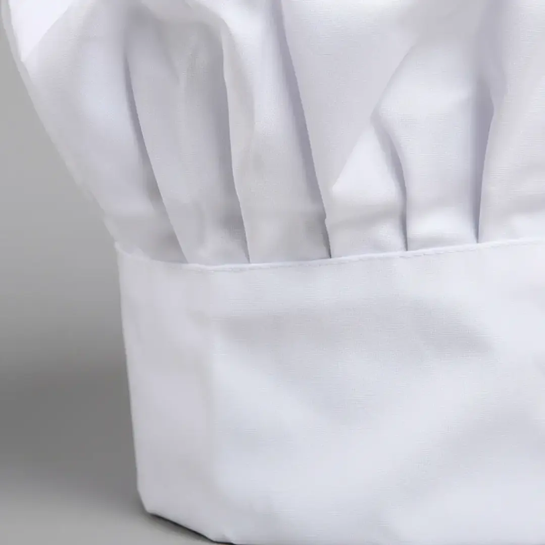 Pack 10 Gorros De Chef Tipo Champiñón Blanco 7